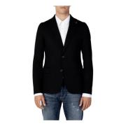 Mulish Svart Button-Up Blazer Höst/Vinter Black, Herr