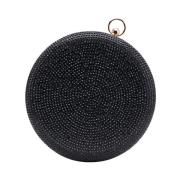 Silvian Heach Rund Metall Clutch med Strass Black, Dam