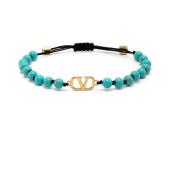 Valentino Garavani Bijoux VLogo Signature Rockstud Armband Blue, Herr