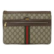 Gucci Vintage Pre-owned Canvas kuvertvskor Beige, Dam