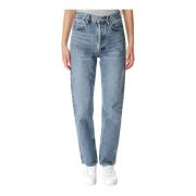 Agolde Vintage Highwaist Straight Fit Jeans Blue, Dam