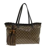 Gucci Vintage Pre-owned Canvas totevskor Brown, Dam