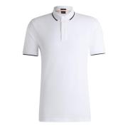 Boss Slim Fit Polo Shirt White, Herr