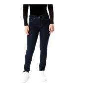 Levi's Högmidjade Slim Fit Mörkblå Jeans Blue, Dam