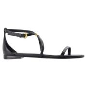 Alexander McQueen Laeder sandaler Black, Dam