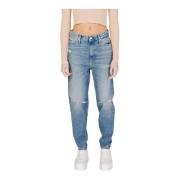 Calvin Klein Jeans Blå Bomullsjeans med Fickor Blue, Dam