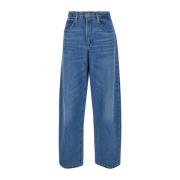 Frame Barrel Jeans Blue, Dam