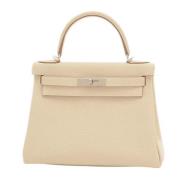 Hermès Vintage Pre-owned Laeder handvskor Beige, Dam