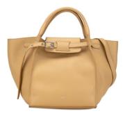 Celine Vintage Pre-owned Laeder handvskor Beige, Dam