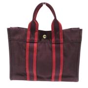 Hermès Vintage Pre-owned Canvas handvskor Red, Dam