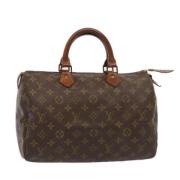 Louis Vuitton Vintage Pre-owned Canvas handvskor Brown, Dam