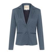 Cream Captain Geo Dot Blazer Jacka Blue, Dam