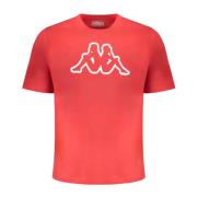 Kappa Röd Herr T-shirt med Kortärmad Logo Print Red, Herr