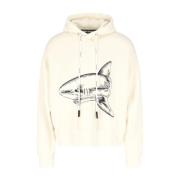 Palm Angels Vita Hoodies White, Herr