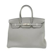 Hermès Vintage Pre-owned Laeder handvskor Gray, Dam