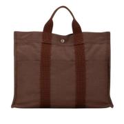 Hermès Vintage Pre-owned Canvas handvskor Brown, Dam