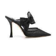 Jimmy Choo Svart Nylon Bar Båge Stil Black, Dam