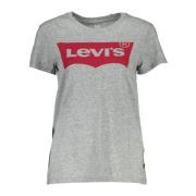 Levi's Gra Bomull Logo T-shirt Kvinnor Gray, Dam