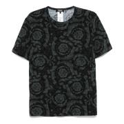 Versace Barocco Print Crewneck Underkläder Svart Black, Herr