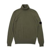 C.p. Company Sten Grå Logo Patch Sweater Gray, Herr