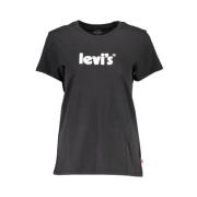 Levi's Svarta Bomull Tops T-Shirt Black, Dam