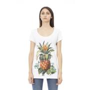 Just Cavalli Strandkläder T-shirt Fronttryck Baklogo White, Dam