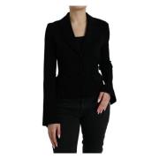 Dolce & Gabbana Elegant Svart Designer Blazer Kvinnor Black, Dam