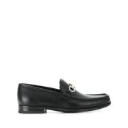 Salvatore Ferragamo Gancini Läderloafers Svart Black, Dam