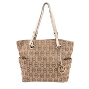 Michael Kors Pre-owned Pre-owned Canvas totevskor Beige, Dam