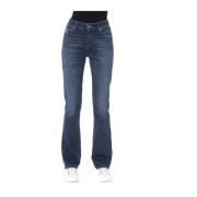 Baldinini Regular Jeans med Logoknapp Blue, Dam