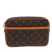 Louis Vuitton Vintage Pre-owned Canvas kuvertvskor Brown, Dam