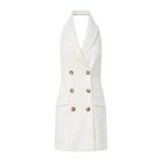 Veronica Beard Modern Blazer Klänning med Halterneck White, Dam