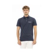 Baldinini Elegant Bl Polo med Broderat Logotyp Blue, Herr