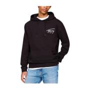 Tommy Hilfiger Grafisk Hoodie Stilhöjning Black, Herr