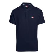 Tommy Hilfiger Blå Polo Skjorta Klassisk Piqué Textur Blue, Herr