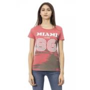 Trussardi Elegant Rosa Tee med Frontprint Pink, Dam