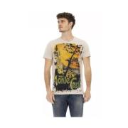 Trussardi Beige Rundhals T-shirt med fronttryck Beige, Herr