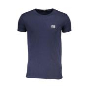 Cavalli Class Blå Bomull Tryck Logo T-shirt Blue, Herr