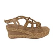 ALMA EN PENA Sandaler med hampa sula Beige, Dam