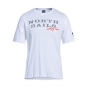 North Sails Vit Gummilogo T-shirt White, Herr