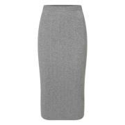 Fabiana Filippi Platinum Bubble Knit Kjol Gray, Dam