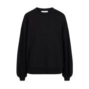 Iceberg Teknisk Bomullsweatshirt med Präglat Monogram Black, Dam