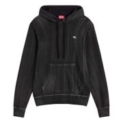 Diesel Urban Hoodie med Distressed Print Black, Herr