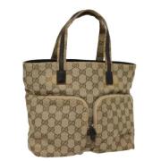 Gucci Vintage Pre-owned Canvas handvskor Beige, Dam