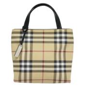 Burberry Vintage Pre-owned Canvas handvskor Beige, Dam