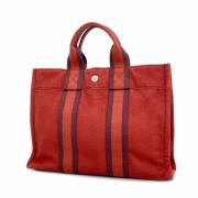 Hermès Vintage Pre-owned Canvas handvskor Red, Dam