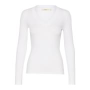 InWear V-ringad Långärmad Topp Ren Vit White, Dam