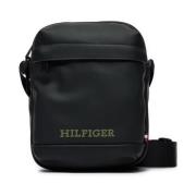 Tommy Hilfiger Svart Axelväska - Monotype PU Läder Black, Herr