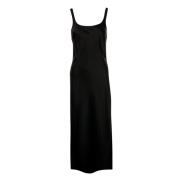 Samsøe Samsøe Satin Maxi Klänning Sunna Black, Dam