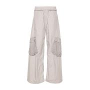 Iceberg Cargo Wide Leg Byxor Vit White, Dam